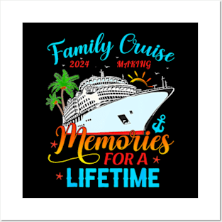 Family Cruise 2024 Making Memories For A Lifetime Beach Posters and Art